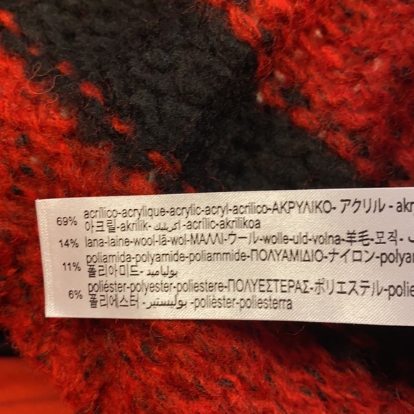 NWOT. Zara Black and Red Knit Sweater. Size S. - Picture 9 of 10